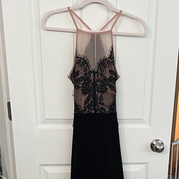 Topshop Black and Nude Backless Dress - Picture 1 of 7
